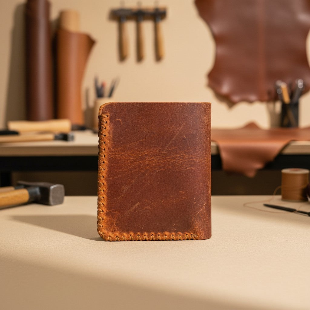 El Yapımı Minimalist Deri Cüzdan